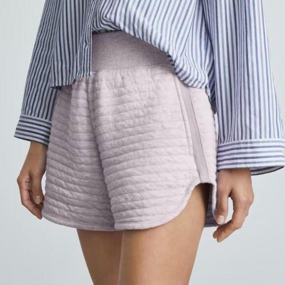 EVERLANE The Organic Cotton Quilted Short XS Heathered Orchid - Picture 1 of 14